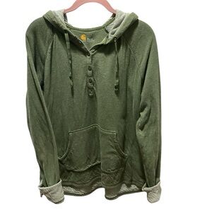 Carhartt Hoodie Womens Medium Pondera Henley Pullover Hooded Sweatshirt